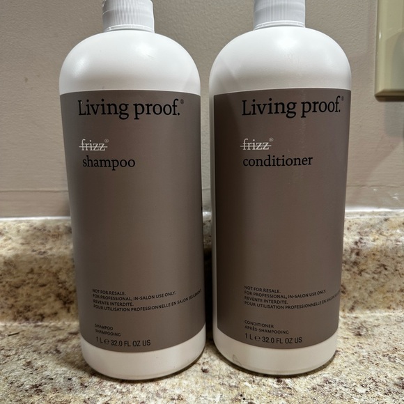 Living proof no frizz shampoo and conditioner LITER bottles new and unopened - Picture 1 of 1